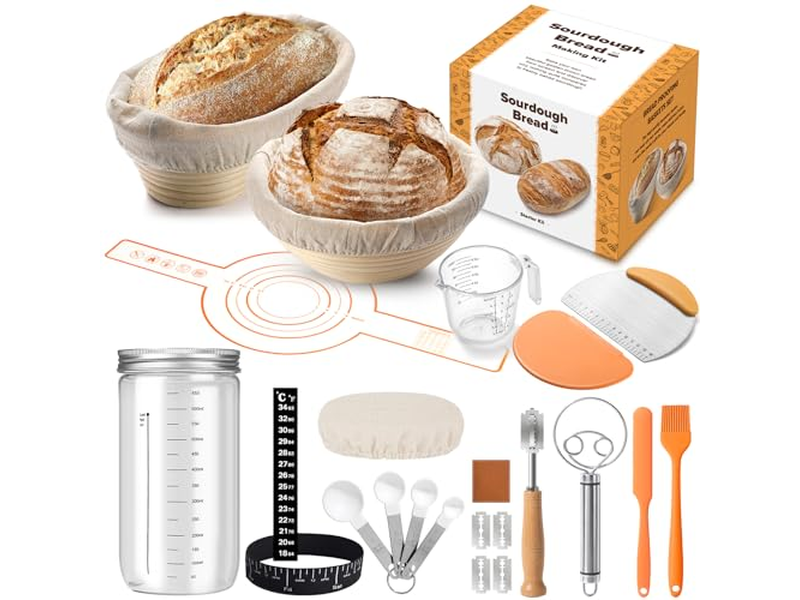 Cesta de Fermentação Banneton Grande Oval Pão 25Cm 10 Polegadas Redonda Premium Fermentação