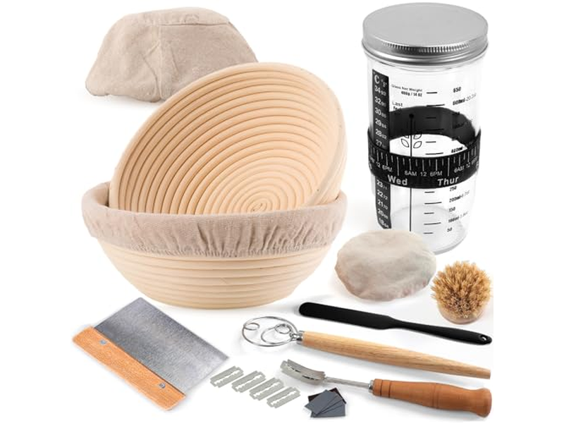 Banneton de Vime Salgueiro 6 Polegadas Cesta de Fermentação Banetton Benetton Bambu