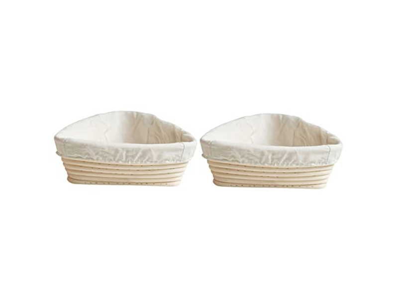 Cesta de Fermentação de Pão Design com Inserção Longa Banneton Premium Oval 7 Polegadas 10 Polegadas