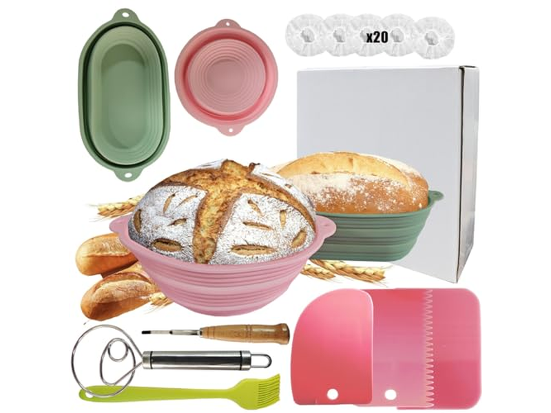 Cestas de Fermentação de Pão para Sourdough Cana Banneton Cesta 9 Polegadas