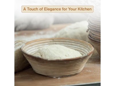 Cestas de Fermentação Banneton de 8, 9 e 10 Polegadas Rattan Redondas e Ovais