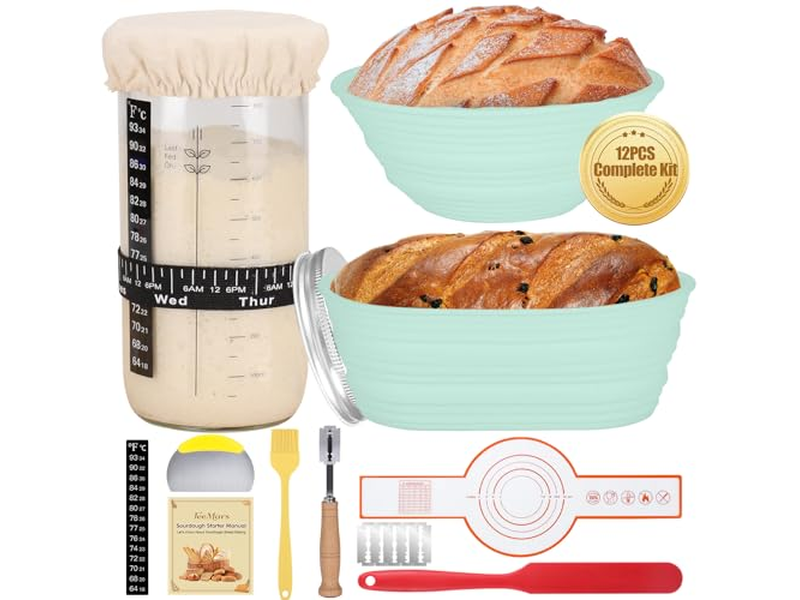 Cesta Banneton de 9 Polegadas para Massa de Pão Sourdough Conjunto de Ferramentas de Panificação Redondo
