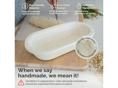 Cesta de Banneton Redonda de 9 Polegadas com Forro Cestas de Pão em Crescimento