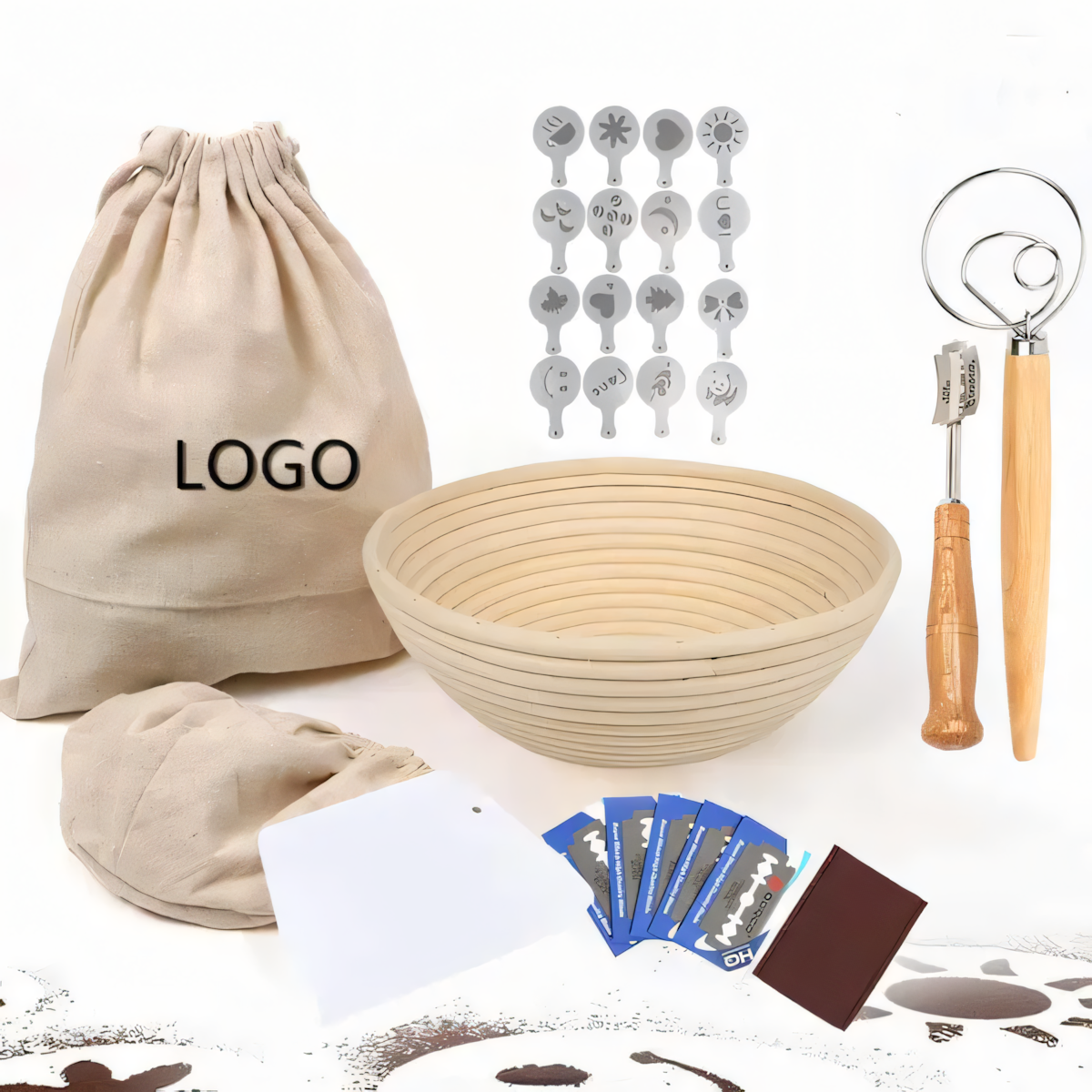 cesta de fermentação com bolsa