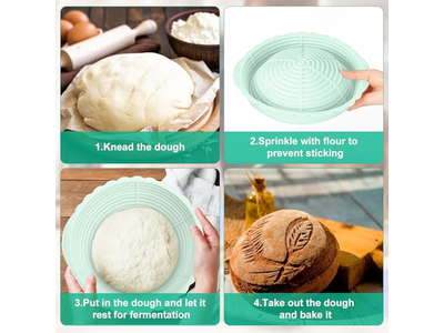 Cestas de Pão Couche para Assar Conjunto de Panificação Benneton Cesta de Fermentação Baneton