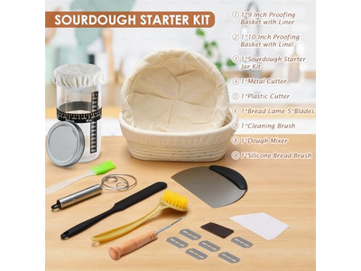 Cestas de Pão do Padeiro Forro de Fritadeira a Ar Bandeja de Panificação Cesta de Vime de 9 Polegadas