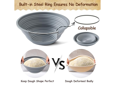 Cestas de Fermentação de Padeiros Cesta de Pão de Algodão e Linho Padrão de Tecido Panificação Artesanal