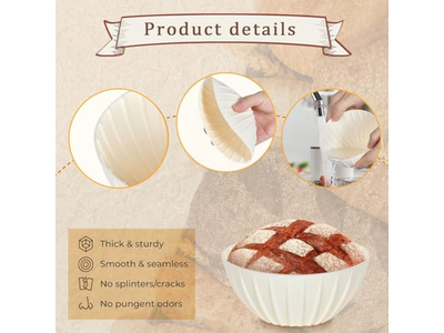 Utensílios de Panificação Cesta de Pão Redonda Fermentação Artesanato Oval Conjunto de 2 Kit Banneton