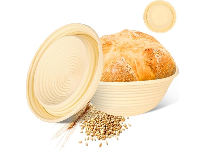 Banneton para Pão Artesanal Usando pela Primeira Vez 10 Polegadas Cobertura Oval 8 Peças Forro