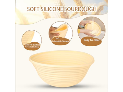 Banneton para Pão Artesanal Usando pela Primeira Vez 10 Polegadas Cobertura Oval 8 Peças Forro