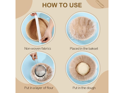 Cesta de Fermentação Banneton Cestas Ovais Grandes 9 Polegadas Pacote Simples Bannetons