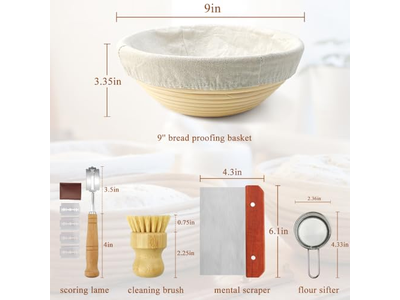 Cestas de Fermentação Banneton Plástico Cesta Natural Conjunto de Pão Bannetons Feito à Mão