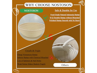 Cestas de Fermentação Banneton Plástico Cesta Natural Conjunto de Pão Bannetons Feito à Mão