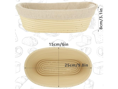 Banneton Propósito Orgânico Bannetons Padaria Oblongo Alvo Boule Metal Barato Argila