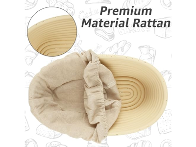 Banneton Propósito Orgânico Bannetons Padaria Oblongo Alvo Boule Metal Barato Argila