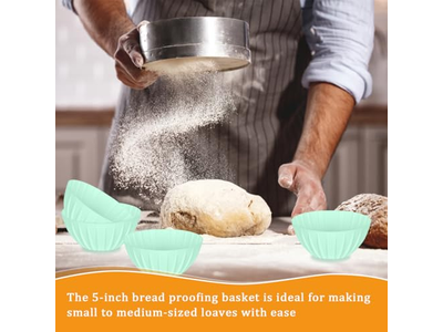 Cestas de Fermentação de Pão Bannetons Conjunto de Cestas Banneton Redondas Quentes Oval 25Cm