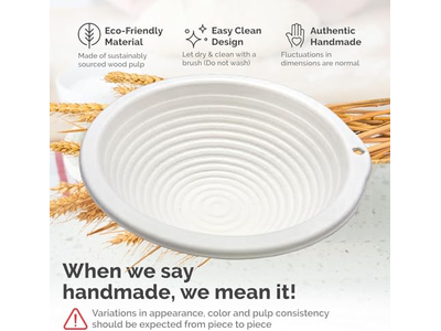 Bannetons para Fermentação de Sourdough Kit de Cesta de Pão 9 Peças Água Química