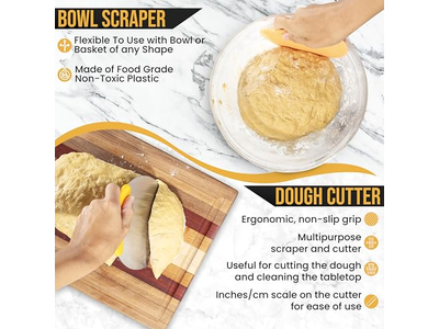 Cesta de Fermentação Benneton Redonda Pano de Pão para Rattan Caseiro com Conjunto de Tampa