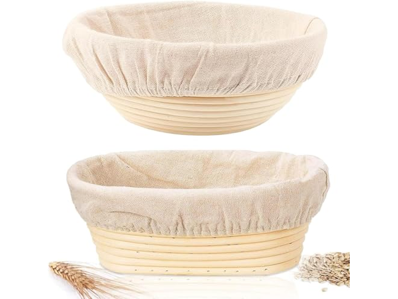 Melhor Banneton para Fermentação de Sourdough sem Limpeza de Farinha Forro Tigela Lavagem