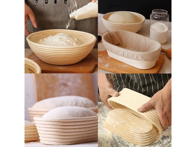 Melhor Banneton para Fermentação de Sourdough sem Limpeza de Farinha Forro Tigela Lavagem