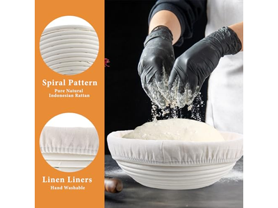 Cesta de Pão com Tampa Cestas de Fermentação Pano Fermentação