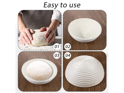 Cesta de Pão com Tampa Cestas de Fermentação Pano Fermentação