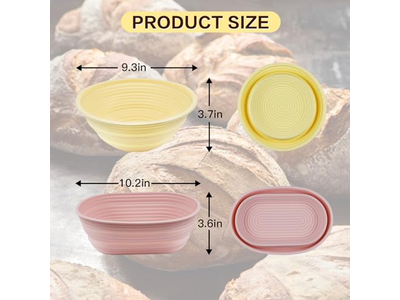 Cestas de Pão para Bancada de Cozinha Rattan Redonda Cesta de Servir