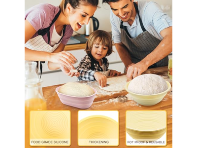 Cestas de Pão para Bancada de Cozinha Rattan Redonda Cesta de Servir