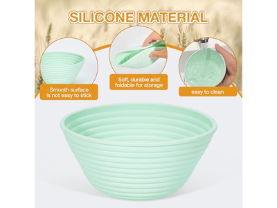 Cestas de Pão para Bancada de Cozinha Rattan Redonda Cesta de Servir Utensílios de Panificação