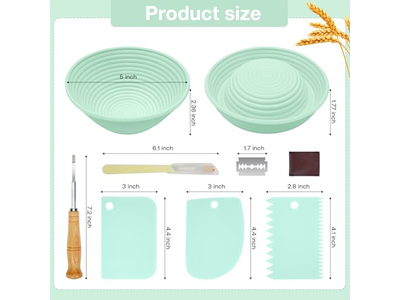 Cestas de Pão para Bancada de Cozinha Rattan Redonda Cesta de Servir Utensílios de Panificação