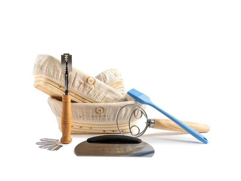 Cestas de Pão para Servir com Pano Oval Rattan Cesta de Fermentação