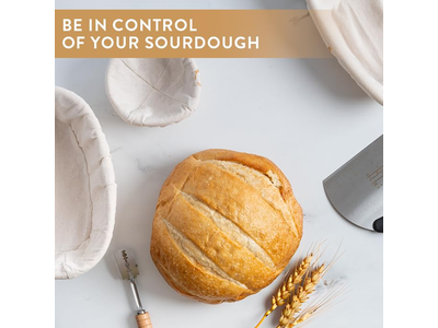 Cestas de Pão para Servir com Pano Oval Rattan Cesta de Fermentação