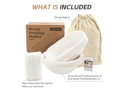 Bandeja de Sourdough de Pão Cana Cesta de Fermentação Panelas de Servir Tigela de Fermentação 9 Polegadas Vime