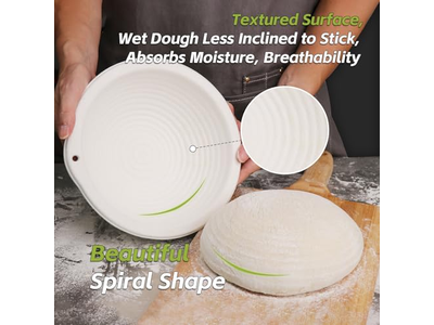 Bandeja de Sourdough de Pão Cana Cesta de Fermentação Panelas de Servir Tigela de Fermentação 9 Polegadas Vime