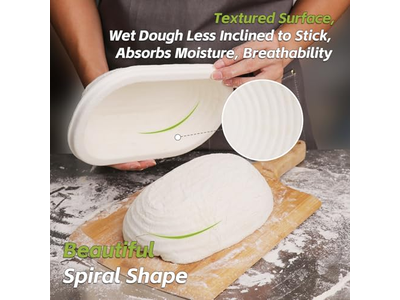 Bandeja de Sourdough de Pão Cana Cesta de Fermentação Panelas de Servir Tigela de Fermentação 9 Polegadas Vime