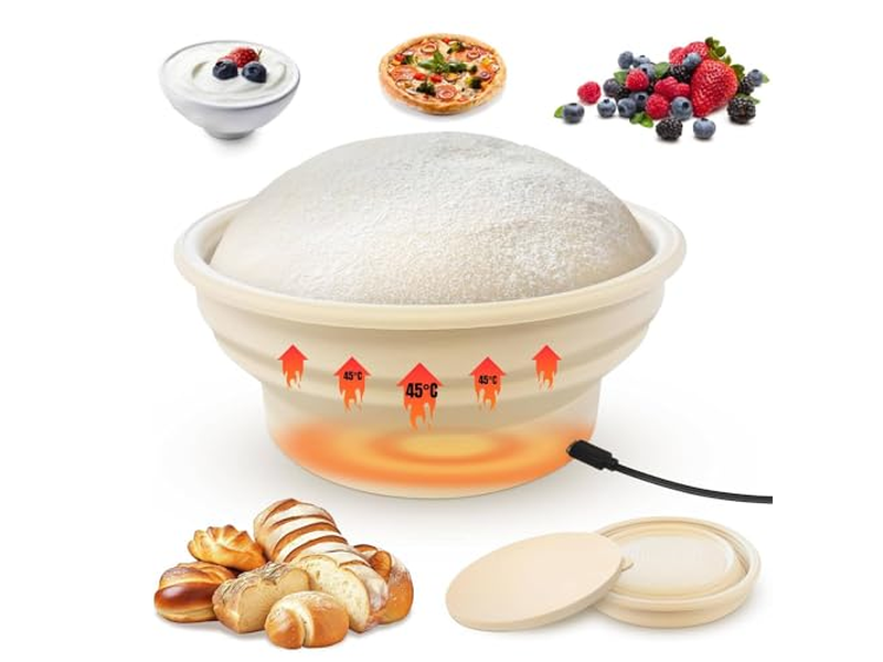 Cesta de Vime de Pão Cestas Ovais Raspador de Massa Panela de Sourdough Recipiente