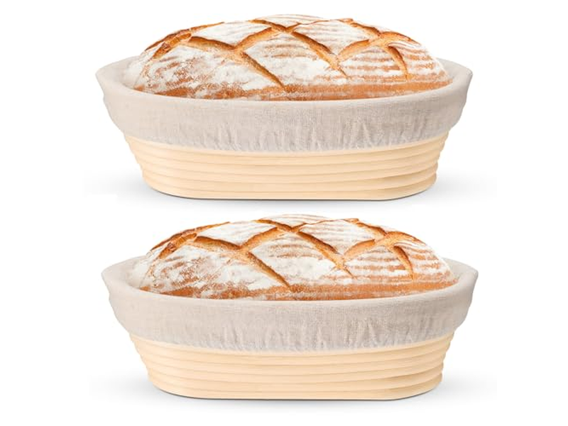 Cesta de Fermentação Brotform 1Kg 9 Polegadas Oval Banneton Feita à Mão Tamanho Grande Personalizado