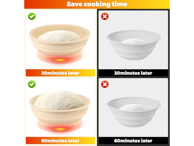 Cesta de Fermentação de Pão Dobrável Dreno Balança de Panificação Rack de Teto Plano Preto