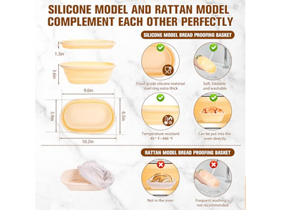Tigela Raspadora de Massa Pão Sourdough Assadeira Cesta Redonda Pequena 10 Polegadas