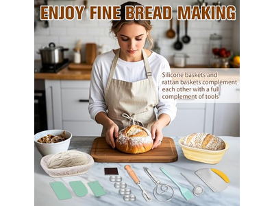 Tigela Raspadora de Massa Pão Sourdough Assadeira Cesta Redonda Pequena 10 Polegadas