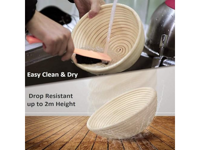 Cesta de Grau Alimentício Forro de Tigela Fermentação de Pão Conjunto de Moldagem Sourdough