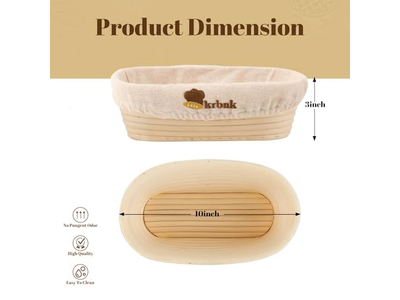 Tigela de Pão de Rattan Indonésio para Panificação de Sourdough