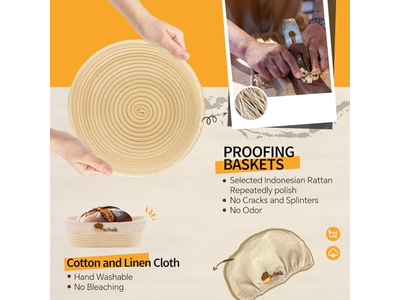 Tigela de Pão de Rattan Indonésio para Panificação de Sourdough