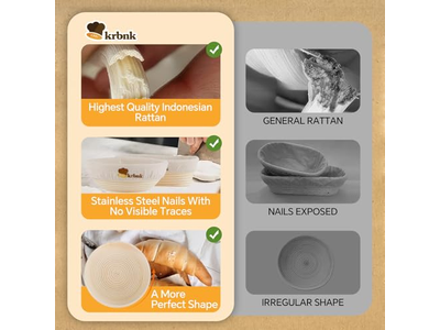 Tigela de Pão de Rattan Indonésio para Panificação de Sourdough