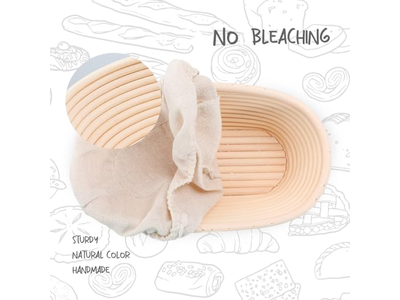 Kit de Pão Banneton Triangular Sourdough Retângulo Cana Multi Tamanho